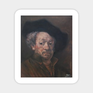 Lil' Rembrandt Alternate Universe Wet Dream Face Tattoo Original Painting by Tyler Tilley Magnet