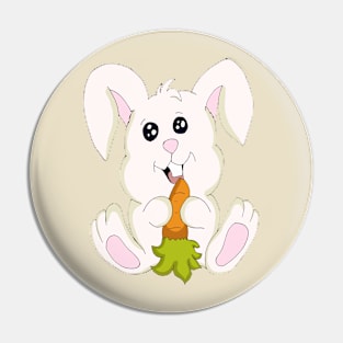 Cute Bunny With Carrot Pin