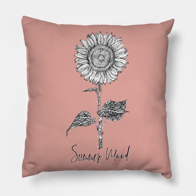 Sunflower - Summer Mood. Pillow by FanitsaArt