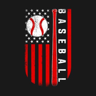 American Flag Baseball Team for Men Boys Girls Women T-Shirt