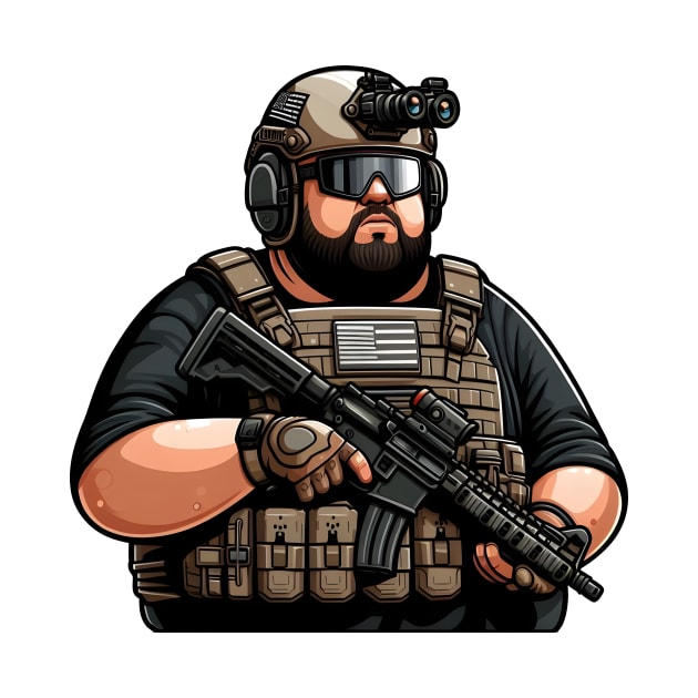 Tactical Fatman by Rawlifegraphic