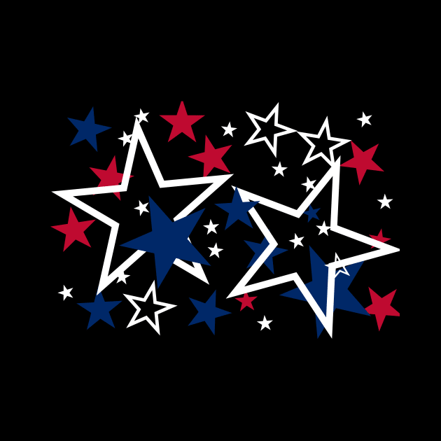 Red White and Blue USA Patriotic Star Design by Brobocop