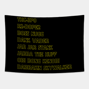 STAR WEED name hollow font Tapestry