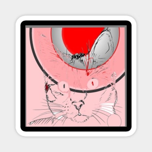 ART PINK CAT Magnet