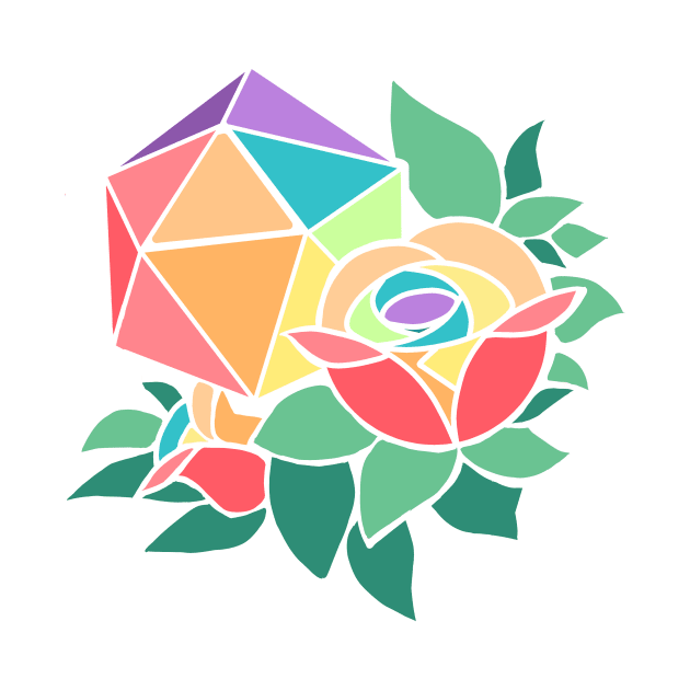 Pretty Poly Rose Rainbow Pride by thedicegoddess