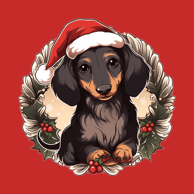 Dachshund Christmas Wreath by Seraphine