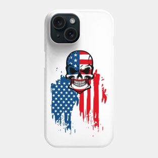 Skull with American Flag Phone Case