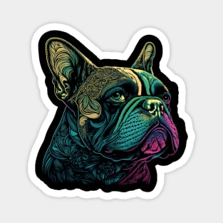 French Bulldog - Frenchie Watercolor Painting Portrait Art Magnet