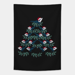 Whale christmas tree Tapestry