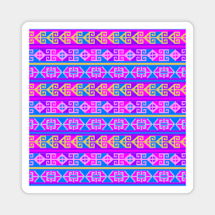 Colorful Mexican Aztec geometric pattern Magnet