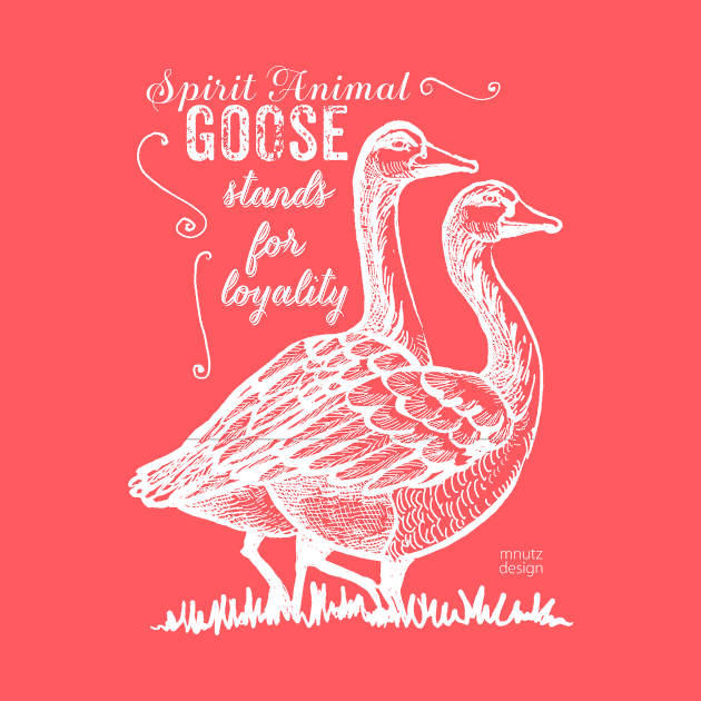 Spirit animal - goose - weiß by mnutz