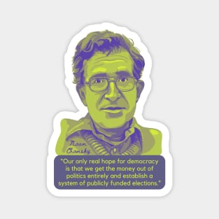 Noam Chomsky Portrait and Quote Magnet