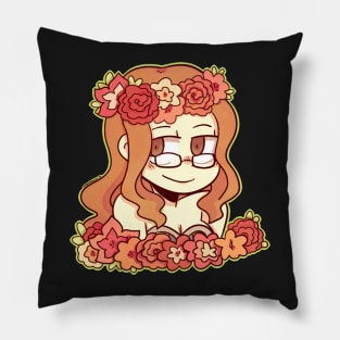 Evergreen Flower Crown sticker Pillow