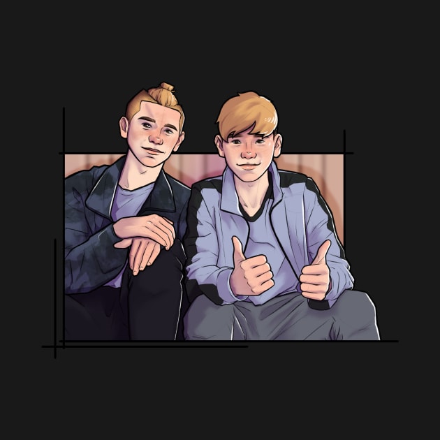 Marcus and Martinus drawing by daddymactinus