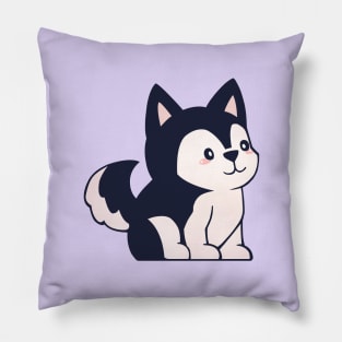 Husky Sits Pillow