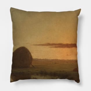 Sunset, Newburyport Meadows by Martin Johnson Heade Pillow