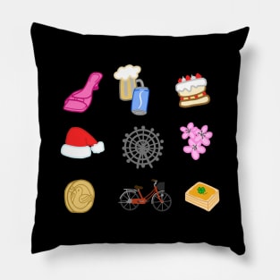 Honey and Clover icons Pillow