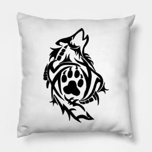 Tribal wolf n ° 2 Pillow