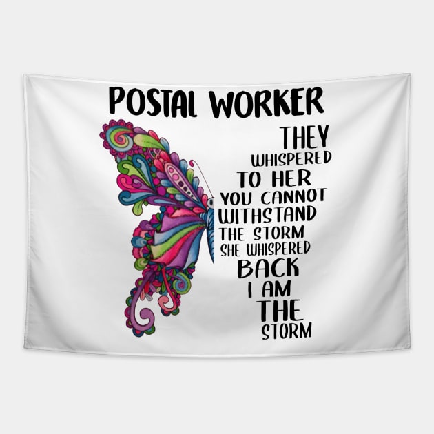 Postal Worker STORM Tapestry by arlenawyron42770