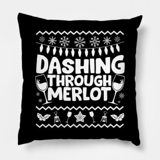 Dashing Through Merlot Pillow