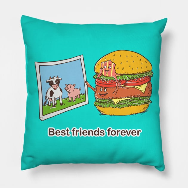 best friends Pillow by coffeeman