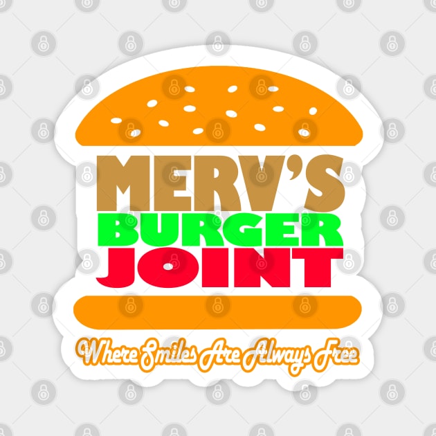 River City Ransom Merv's Burger Joint Magnet by GodsBurden