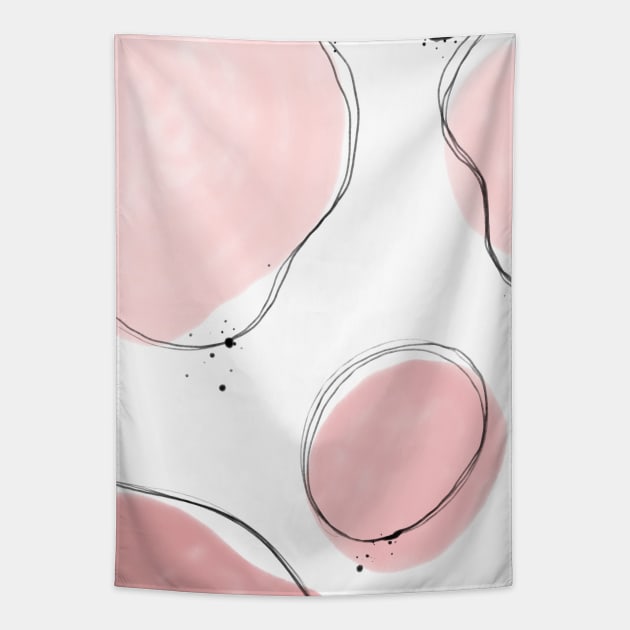 Pink abstract art Tapestry by Trippycollage