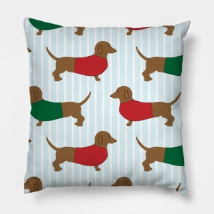 dachshund cartoon background Pillow