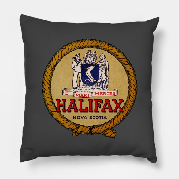 Vintage Halifax Nova Scotia Pillow by Kujo Vintage