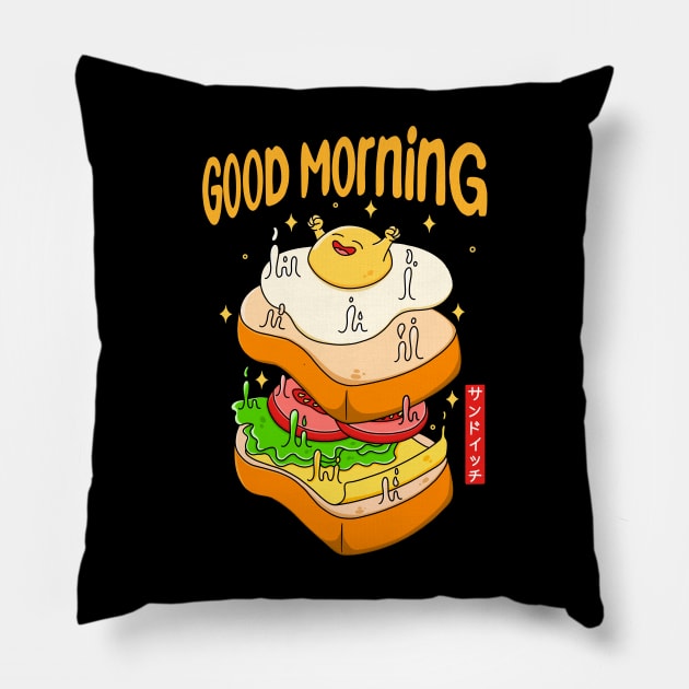 Good Morning Breakfast Pillow by Kimprut