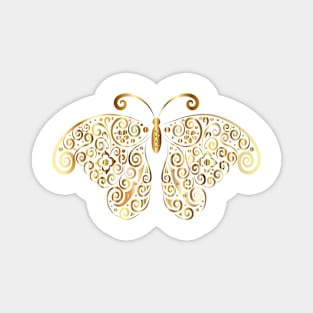 Golden butterfly Magnet