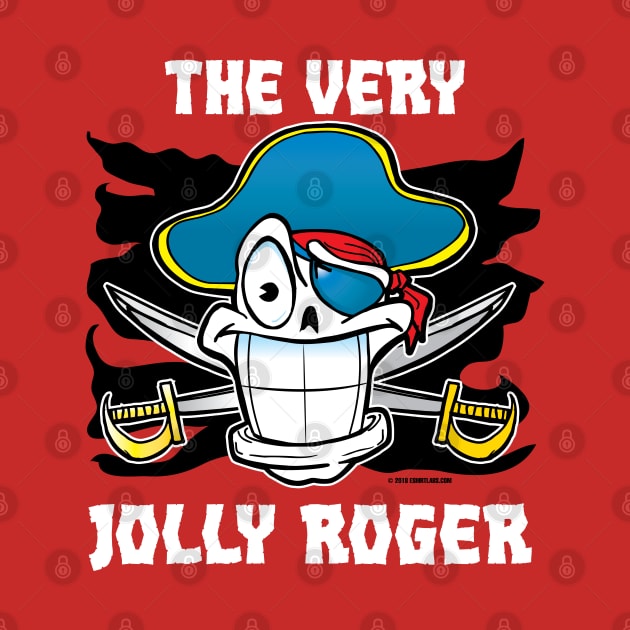 The Very Jolly Roger Pirate Skull Cartoon by eShirtLabs