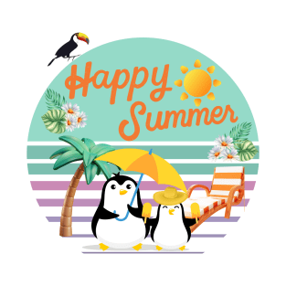 Happy Summer with penguin T-Shirt