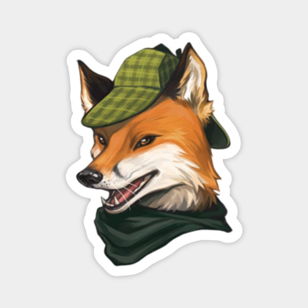 Detective Fox Fox Art Magnet Teepublic