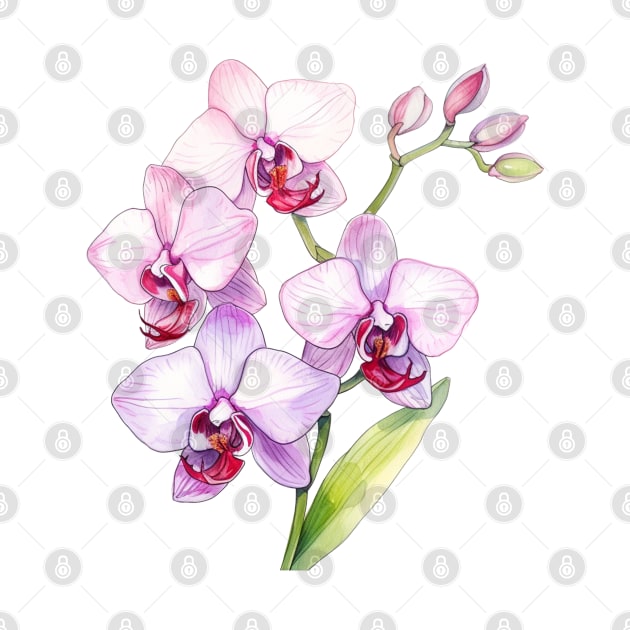 Cute Orchid Art by Pastel Craft