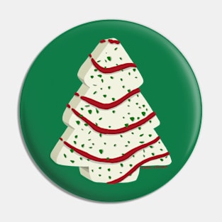 Christmas Tree Snack Cake Pin