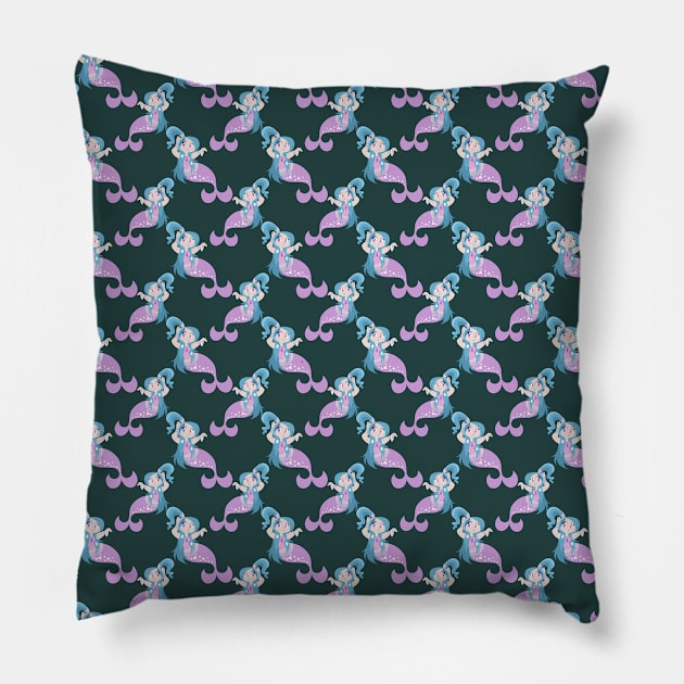 Sparkle Mermaid Pattern Pillow by saradaboru