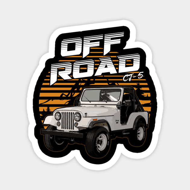 CJ-5 jeep car offroad name Magnet by Madisen Harvey