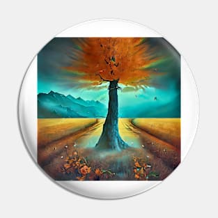 Autumn rainbow tree Pin