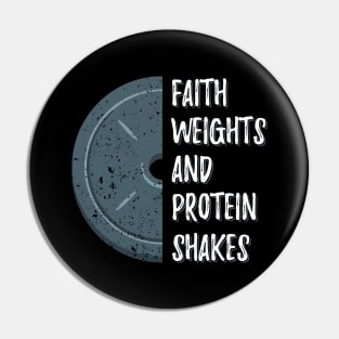 Weight Lifting Protein Shake Fitness Lover Gift Pin