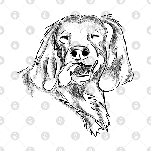 Happy Gordon Setter, sketch by Antiope