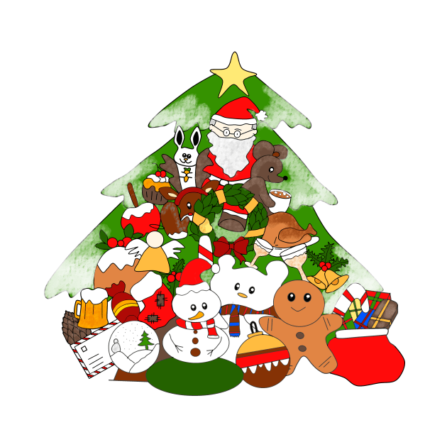 Christmas doodles by Jacline