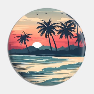 Sunrise on the beach Pin