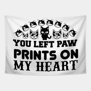 You Left Paw Prints On My Heart T Shirt For Women Men Tapestry