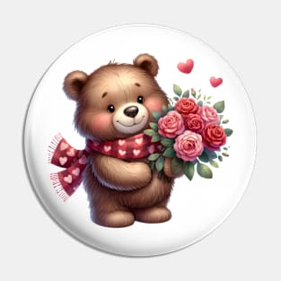 Valentine Love Bear Pin