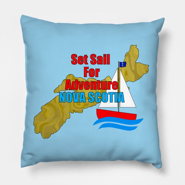 NOVA Scotia Canada Adventure Pillow by SartorisArt1