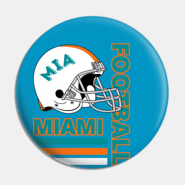 Miami Football Vintage Style Pin by Borcelle Vintage Apparel 