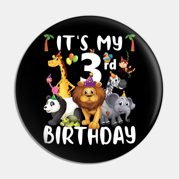 Its My 3rd Birthday Safari Jungle Zoo Lovers Birthday Party Pin by Sowrav