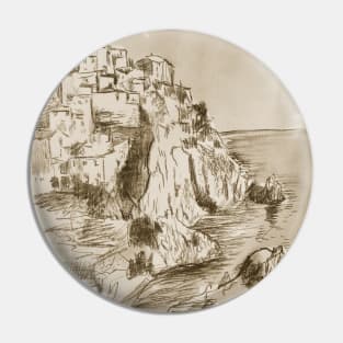 Village on the rocks....a study Pin