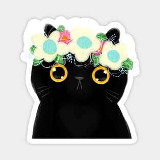 Spring Flowers Kitty Magnet